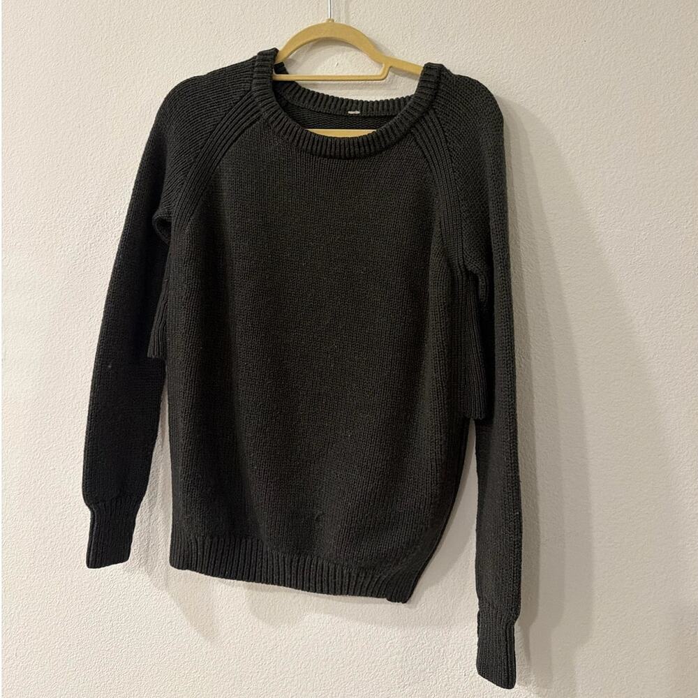 Lululemon Gray Chunky Knit Crewneck Pullover Sweater Small